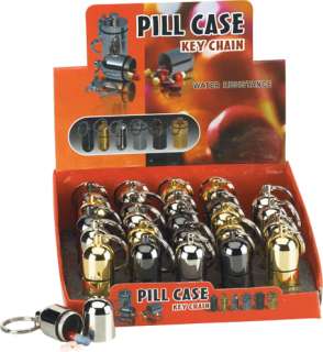 Multi Purpose Waterproof Pill Case Key Chain Stash Box  