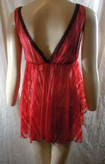 Vintage Fredericks Hollywood Red Teddy Gown Lingere  