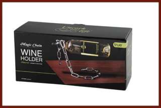 Magic Chain Wine Bottle Holder Stand Rack, Gift Box  