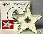Spode Green Christmas Tree 5 Diamond Tray NIB items in Pillows and 