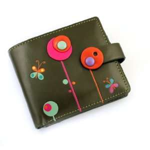  Compact Green ESPE Wallet with Butterflies Everything 