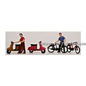   Power HO Scale Figures   Bicycles & Scooters w/Riders Toys & Games