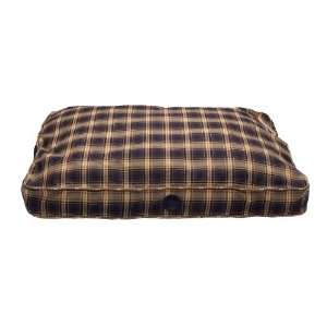    Classic Gusseted Bed Small Plum Plaid 28 x 38