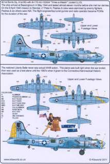 Kits World Decals 1/72 B 17G FLYING FORTRESS Liberty Belle & Times A 