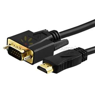   to VGA Adapter Cable 6ft 6 feet 1.8m 15pin BLK High Resolution  