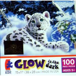    Glow in the Dark Siberian Tiger 100 Piece Puzzle Toys & Games