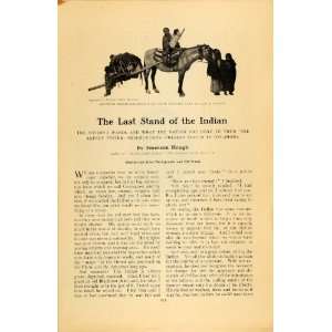 1909 Article Last Stand Indian Emerson Hough Sioux   Original Print 