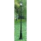   Foot Tall Victorian Solar Lamp Post with One Head and LED Light, Black