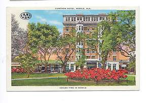 AL 1936 post card Cawthon Hotel Mobile Alabama ##  