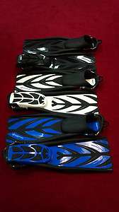SHERWOOD FUSION SCUBA FINS NEW WITH SPRING STRAPS  