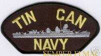 US NAVY TIN CAN NAVY DESTROYER DD DDG DE USS PATCH  