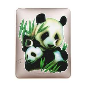  iPad 5 in 1 Case Metal Bronze Panda Bear And Cub 