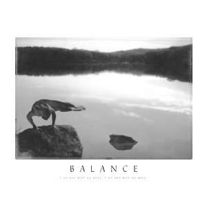  Balance Yoga Inspirational Poster Print