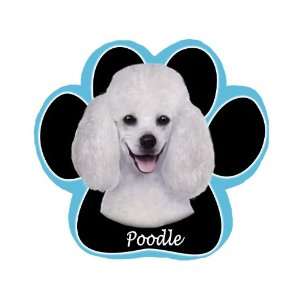  White Poodle Dog Paw Mouse Pad