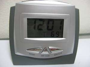 Talking LCD Travel Alarm Clock Tells Time. Temperature  