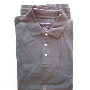   & Barrow Mens Long Sleeve Cotton Mesh Polo Shirt, Olive Green, Large
