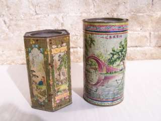 COLLECTIONOF 2 CHINESE TEA CONTAINERS (cans)