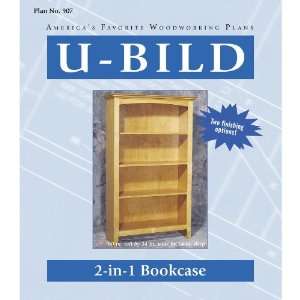  2 In 1 Bookcase, Plan No. 907 (Woodworking Plan)