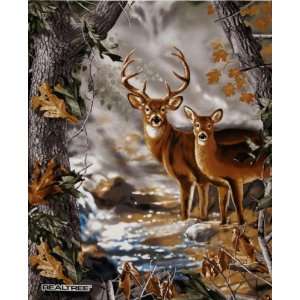  44 Wide Realtree Buck & Doe Panel Multi Fabric By The 