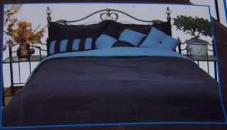 Royal Elegance Microfiber Full Comforter Set Blue NEW  