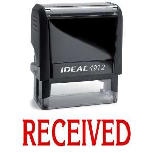   RECEIVED II Red Office Stock Self Inking Rubber Stamp