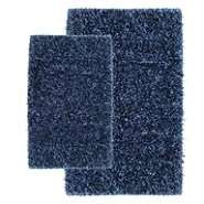   Barbados Shag Accent Rug Set in Navy 21x 34 & 27 & 42 