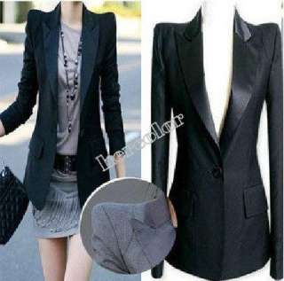 Women Vintage Black Shrug Elegant Suit Jacket S/M/L/XL/XXL/XXXL  