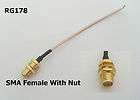 Pcs 10cm SMA Female Jack with Nut Straight Crimp RG178 Pigtail Cable 