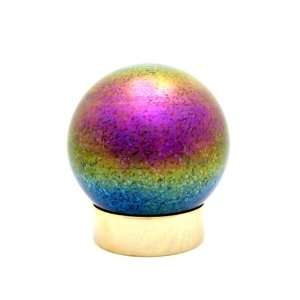  Keepsake Urns Art Glass Sphere   Rainbow, Small