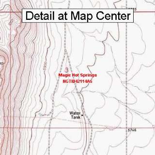  USGS Topographic Quadrangle Map   Magic Hot Springs, Idaho 