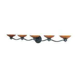   Fixture, Oil Rubbed Bronze with Amber Art Glass