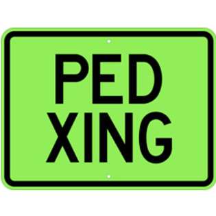 Picnic time PED XING Pedestrian crossing sign 24 X 18 
