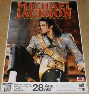 Michael Jackson mega rare Tour Concert poster Near Mint  