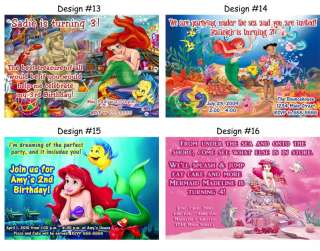 Ariel The Little Mermaid ~ Birthday Party Ticket Invitations, Supplies 