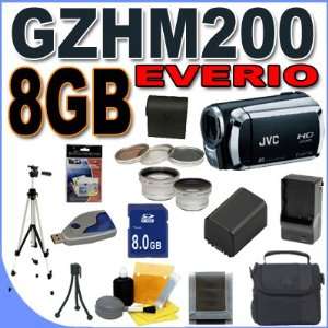  JVC Everio GZ HM200 Dual SD High Def HD Camcorder (Black 