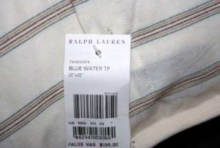 POLO RALPH LAUREN BLUE WATER THROW PILOW FEATHERS DOWN  