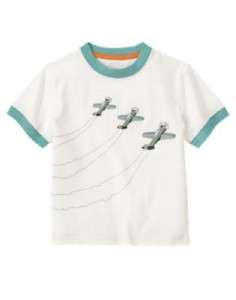NWT Janie Jack Vintage Airplane Plane Shirt Top Tshirt Boys Stunt 