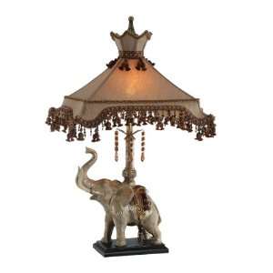 Luxury Beaded Shade Elephant Table Lamp