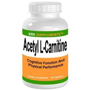  Acetyl L Carnitine 500mg 90 capsules KRK SUPPLEMENTS 