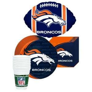  Denver Broncos Party Kit for 8 Guests with Balloon Toys 