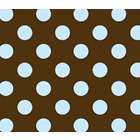 sheetworld fitted portable mini crib blue polka dots brown woven