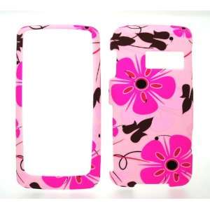 Pink Flower Rubberized Snap on Hard Skin Shell Protector 