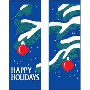   Banner Tree Branches & Ornaments Double Sided Design