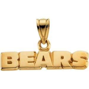 14K Yellow Gold Chicago Bears Pendant CleverEve Jewelry