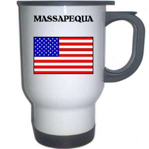  US Flag   Massapequa, New York (NY) White Stainless Steel 