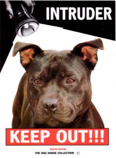 Keep Out INTRUDER Dog Sign Rotweiller/Pit bull/Alsatian  