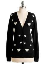 Heart ly Contain Myself Cardigan  Mod Retro Vintage Sweaters 