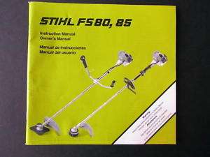 1999 Stihl FS 80, 85 Brushcutter Owners Manual  