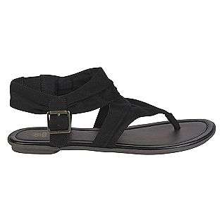   Hooded Flat Thong Sandal   Black  Route 66 Shoes Womens Sandals