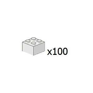 100x LEGO® White 2x2 Bricks Toys & Games